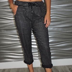 Glitter Striped Linen Pants